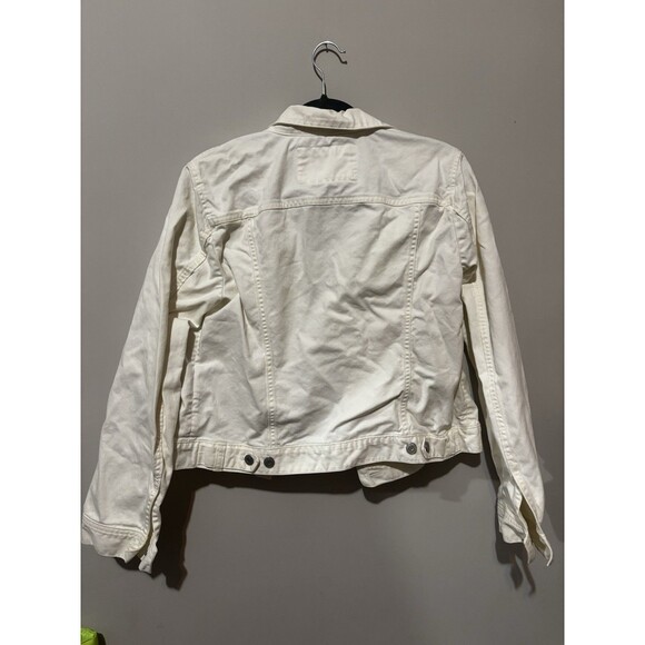 GAP 1969 White Denim Jacket Button-Up Pockets Size Large - Picture 3 of 3